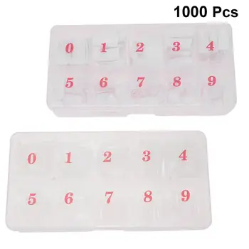 

2 Box Nail Stickers Artificial Fingernails Patch Manicure Stickers DIY Manicure Accessories (White +Transparent For Each Box)
