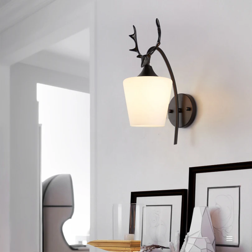 Decoracion hogar модно arandela промышленный Декор трапециевидная лампада да парете стеклянный абажур настенный светильник cabeceira de cama E27
