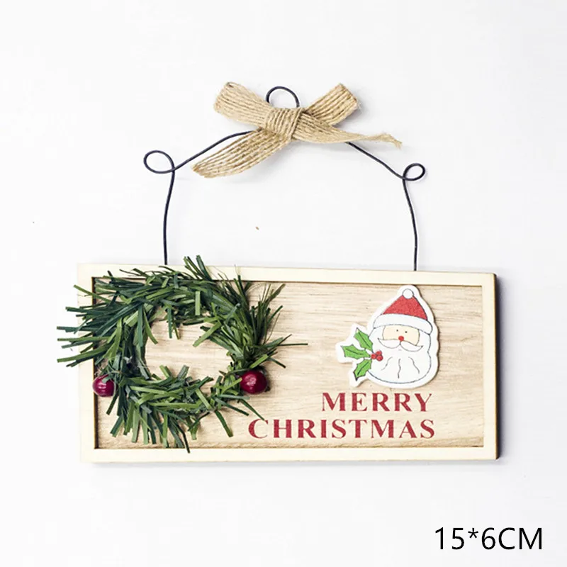 Garland Новинка, новогоднее натуральное Рождественское дерево, Елочное украшение Noel, Рождественское украшение для дома, деревянная подвеска, подарок Navidad - Цвет: Garland