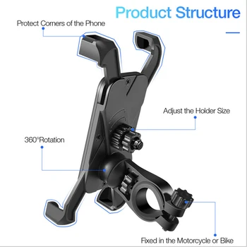 

Anti Shake 360 Rotation Adjustable Smartphone Mount Bracket Universal Bicycle Bike Handlebar Mobile Phone Holder Stand