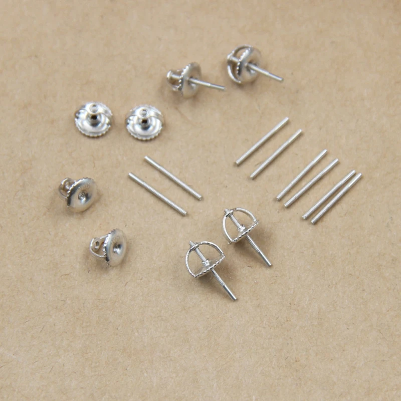 3 Pairs Brass Secure Screw on Earring Backs Replacement for Threaded Post  Diamond Earring Studs Screwbacks