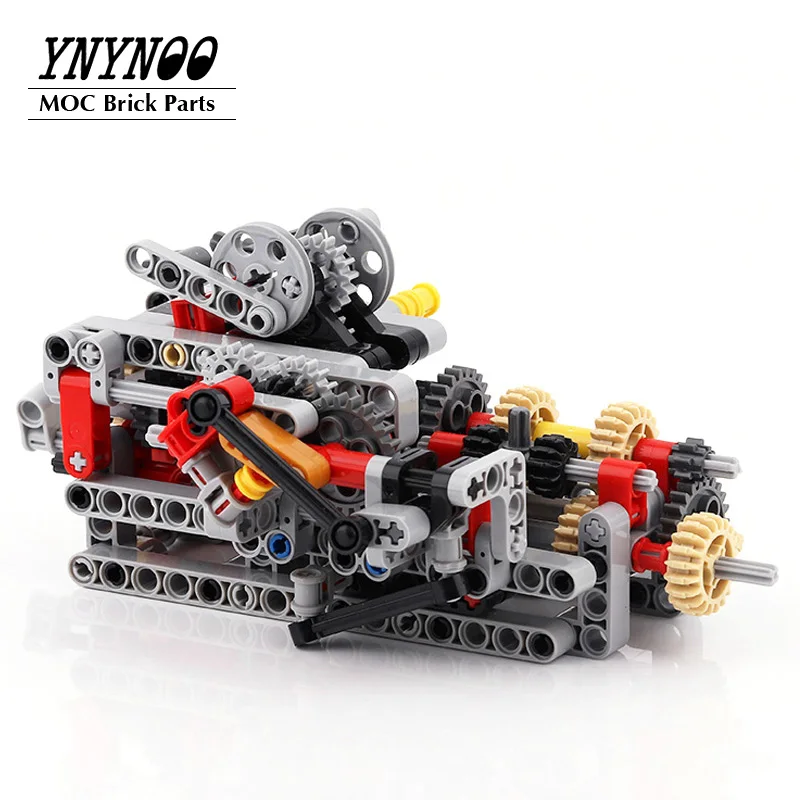NEW HIGH-TECH 8 SPEED SEQUENTIAL GEARBOX (Gears pins axles Connectors Beam) Blocks Bricks Model Bulk MOCs Parts DIY Toys | Игрушки и