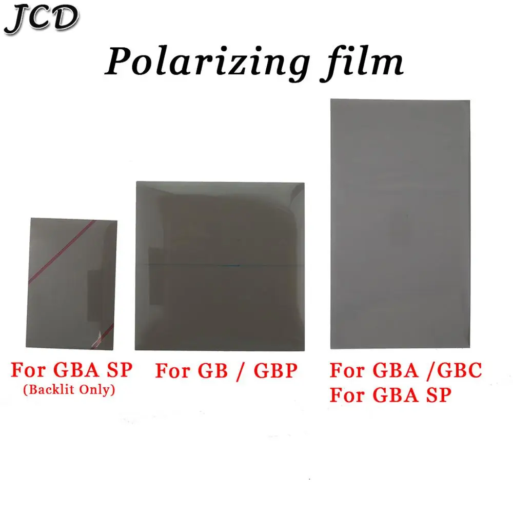 JCD 5PCS Polarisierte Polarisator Filter Film Blatt Für Gamboy GB DMG GBP Polarisierende Für GBA GBC GBASP GBA SP NGP WSC