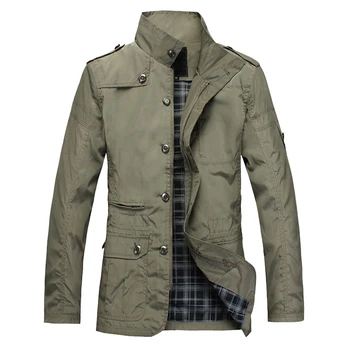 

2020 Men Thin Jackets Hot Sell Casual Polyester Wear Korean Comfort Windbreaker Spring Autumn Overcoat Men Trench Coat Plus size