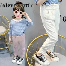 Детская одежда для девочек; коллекция года; сезон весна-осень; брюки из натурального хлопка для малышей; модные брюки; Детские повседневные брюки в Корейском стиле