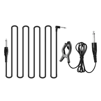 

Clip-On Pickup 1/4Inch Plug Tuner and Stereo Cord Adapter Cable Noise Reduction Guitar Amplifier Cable for Acoustic Guitar Mando