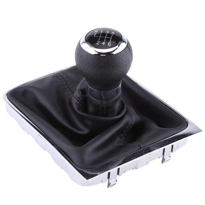 Car 6-Speed Shift Button Dust Cover Shift Lever Kit For Volkswagen Passat B6 2006-2012