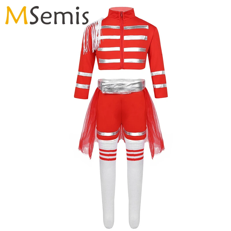 Костюм джазового танца для девочек подростков Женский костюм с длинными