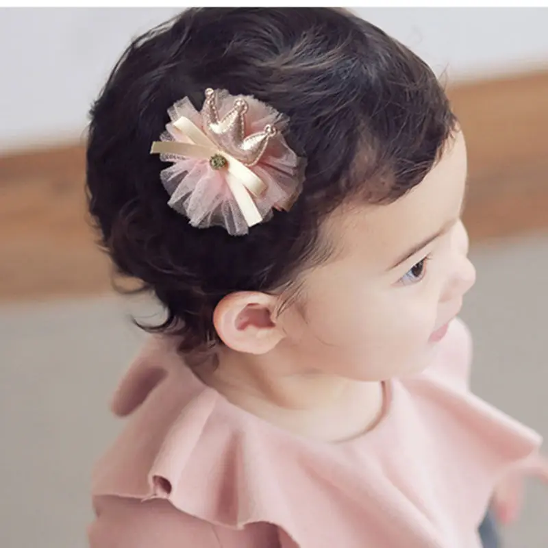 18Pcs/set New Kids Children Princess Accessories Hairpins Barrettes Baby Fabric Bow Flower Headwear Hair clips Girls Headdress
