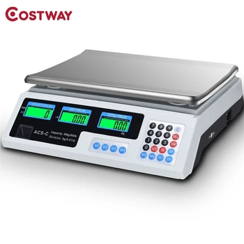 

Giantex High Quality 66 Lbs Digital Weight Scale Retail Food Count Scale Rectangle Electric Kitchen Accessories EP24028US
