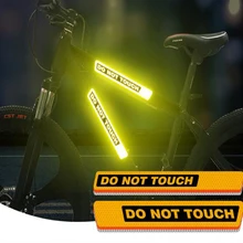 Велосипедное колесо Светоотражающие Стикеры Предупреждение знак для горного велосипеда тела не прикасайтесь к гибкий материал наклейка Сделано с 3M материалов