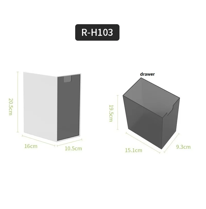 Компактный настольный Пластик хранения Органайзер-коробка для хранения с выдвижным ящиком для канцелярских принадлежностей косметический для домашнего использования, художественные промыслы, большой Ёмкость - Цвет: RH103