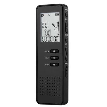 

HFES Digital Voice Recorder 8Gb Black Professional Portable Usb Audio Recorder With Mp3 Player Tf Card To Expand 32Gb