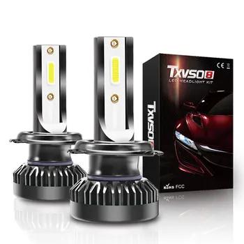 

2PCS MINI LED headlights H1 H4 H7 H8 / H9 / H11 9005 / HB3 / H10 / 9006 / HB4 9012 6000K 8000LM / set.12V 24V.
