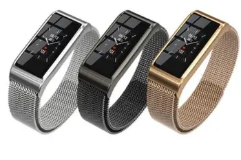 

Smart wristband Waterproof Bracelet Blood Pressure Bluetooth Gold Silver Metal watch Fitness Tracker for women girlfriend
