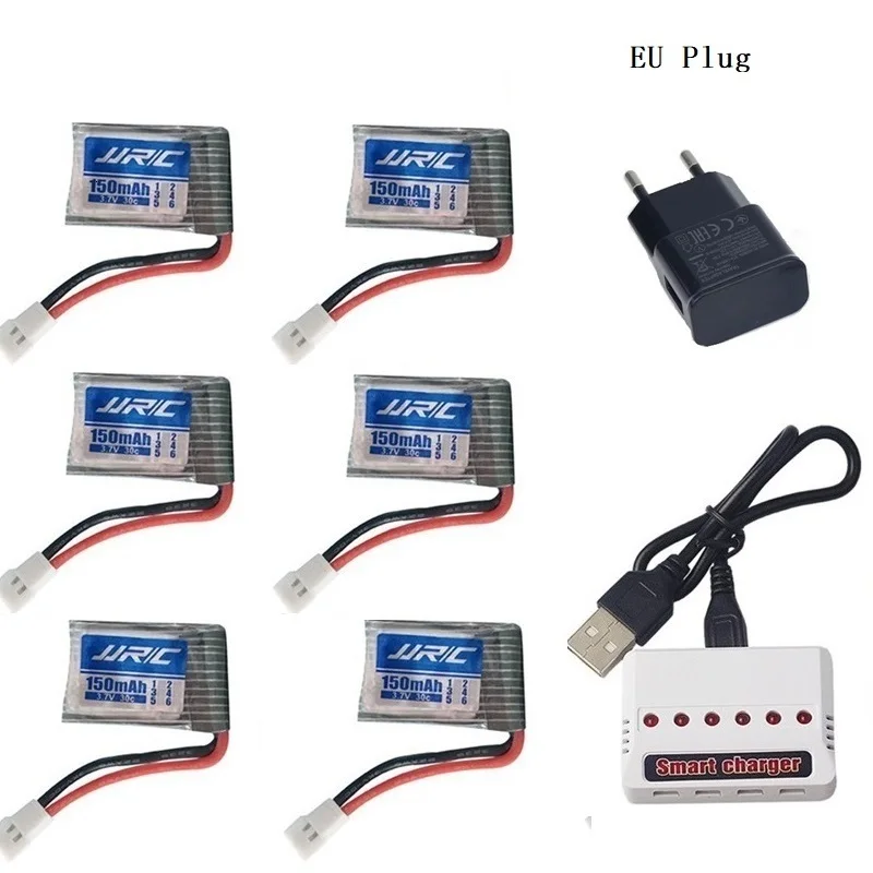 Красный JJRC H8 мини аккумулятор 3,7 в 150 мАч 260 мАч Lipo батарея зарядное устройство наборы для дрона H8 JJRC H8Mini RC Квадрокоптер Дрон часть - Цвет: Красный