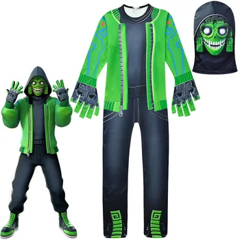 

Kids Mezmer Raptor Jumpsuits Character Clown Cosplay Clothes Raven Party Game Funny Cos Clothing Halloween Costumes For Boys