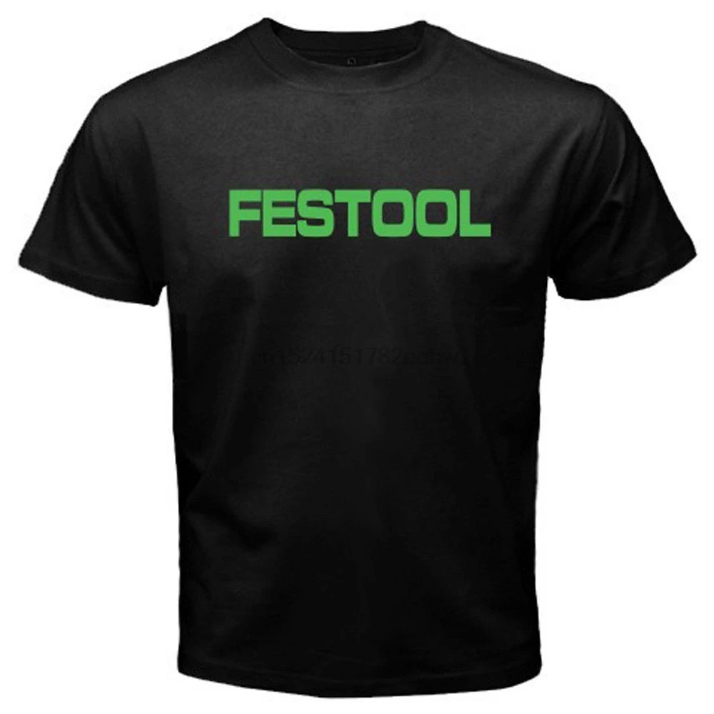 New Festool Tools Logo Men Black T Shirts Man Clothing Free Shipping top tee | Мужская одежда