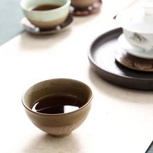 Керамическая чайная чашка ручной работы Керамическая маленькая чашка домашний китайский стиль чайная чаша кунг-фу зеленый чай Да Хун Пао чайная посуда Улун