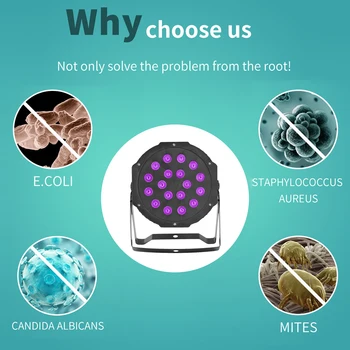 

Ultraviolet Kill Mite Bacterial Sterilizing Light 54W 18LED UV Disinfection Lamp for Home Sterilizer Disinfection Deodor