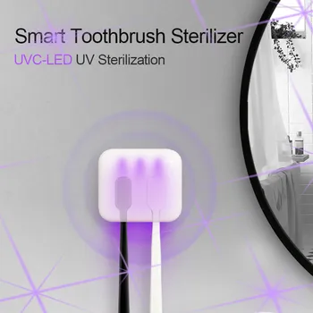 

Couple UV Light Sterilizer Toothbrush Holder Cleaner Toothpaste Dispenser Wall Mount Bathroom UVC Toothbrush Toothpaste Holders