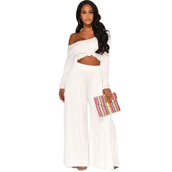 

Women's Sexy Off The Shoulder Crop Top and Pants
