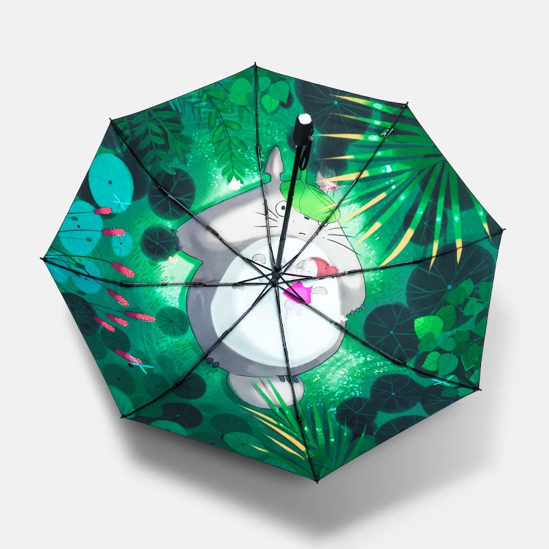 Paraguas de dibujos animados para mujer, sombrilla creativa de Totoro, 3 8 varillas, a prueba de rayos ultravioleta|Paraguas| - AliExpress