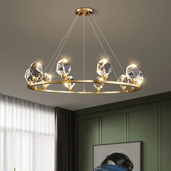 

gold Round led chandelier hanging Modern pendent lights ceiling lamps chandeliers light lamp kitchen dining fixture for fixtures