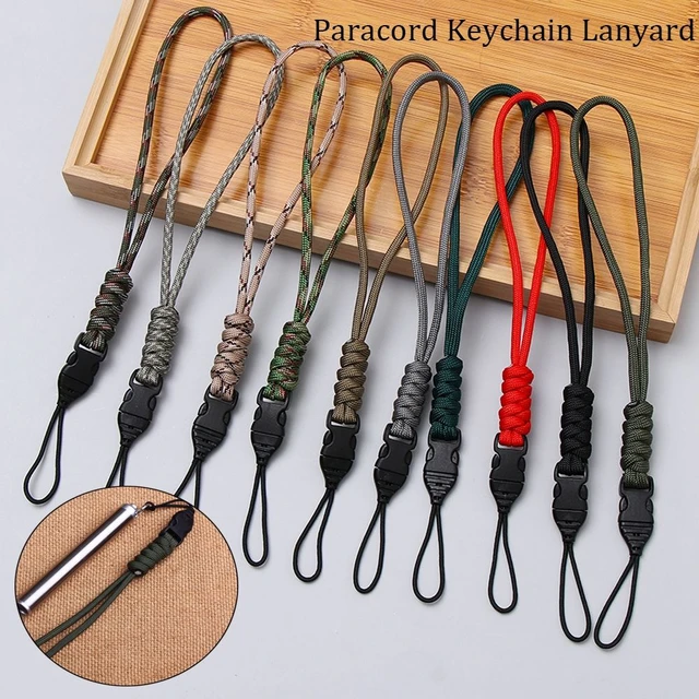 1PC Keychain With Plastic Buckle Paracord Military Braided Nylon Lanyard  High Strength Parachute Cord Camping Equipment Kit - AliExpress