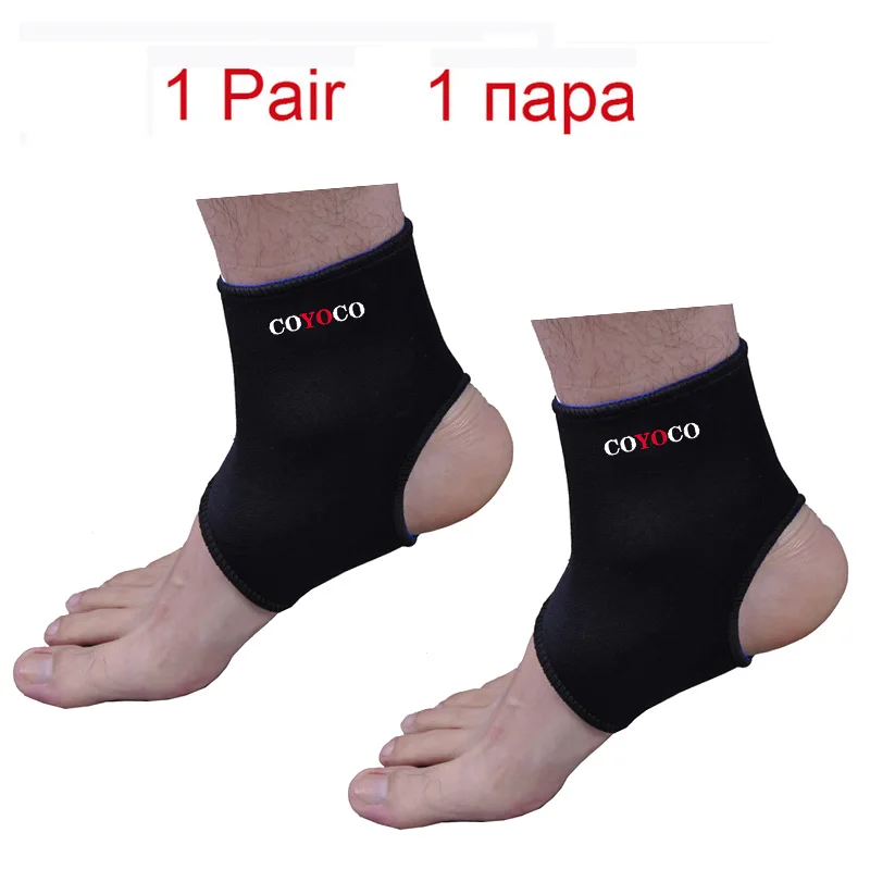1 Pair Ankle Support Brace Protect COYOCO Brand Foot Basketball Football Badminton Anti Sprained Warm Nursing Care Black |