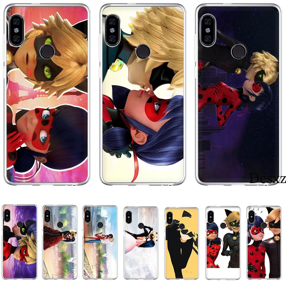 

Mobile Case for Xiaomi mi 6 8 A2 Lite A1 5X 6X F1 9 9SE SE MAX 3 A3 CC9 CC9E 9T Mix 2S Cover Ladybug cat cute Lover cartoon