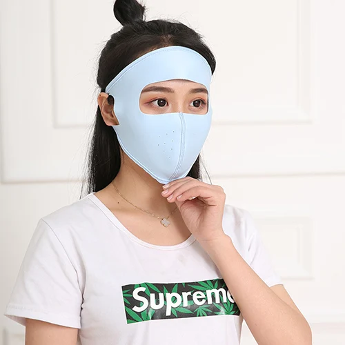 Летняя солнцестойкая маска для женщин, для верховой езды, для всего лица, дышащая маска для лица, для электрического велосипеда, защита от пыли, оборудование для улицы - Цвет: Blue