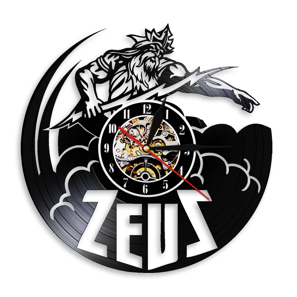 Антикварные часы Zeus с виниловой пластиной превосходный Бог древних греков