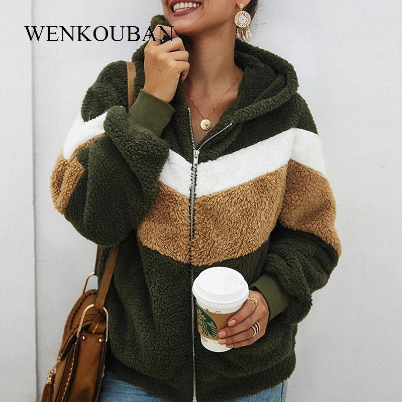 Hokny TD Women Warm Winter Coat Hoodie Tops Hooded Sweatshirt Pullover