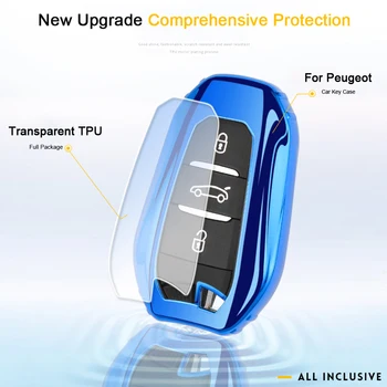 

Hot sale 3 Buttons keyfob car key Bag cover case TPU For PEUGEOT 2008/301/307/3008/308/407/408/4008/508 Fits perferct key Pouch