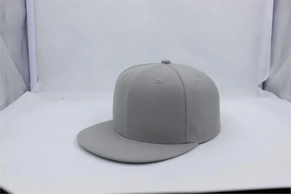 Gray DIY логотип плоская кепка на заказ брендовая бейсболка Snapback вышивка буквы шляпа оптом Высококачественная хип-хоп бейсболка - Цвет: Gray