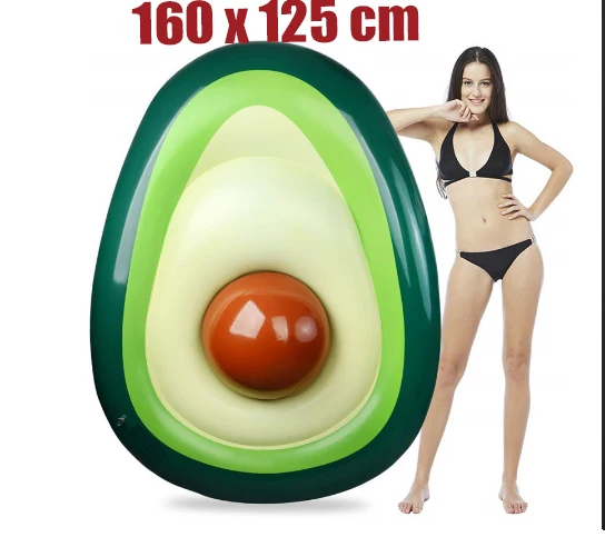 Надувной гигантский фруктовый авокадо ананас черешня поплавок для взрослых трубчатый круг бассейн вечерние игрушки надувной матрас для плавания - Цвет: Avocado