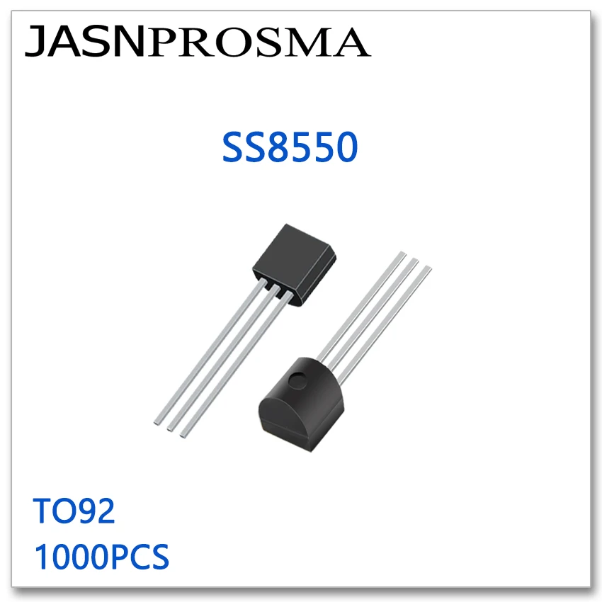 

JASNPROSMA 1000pcs dip ss8550 8550 TO92 1.5A 25v pnp pdf inside High quality TO-92