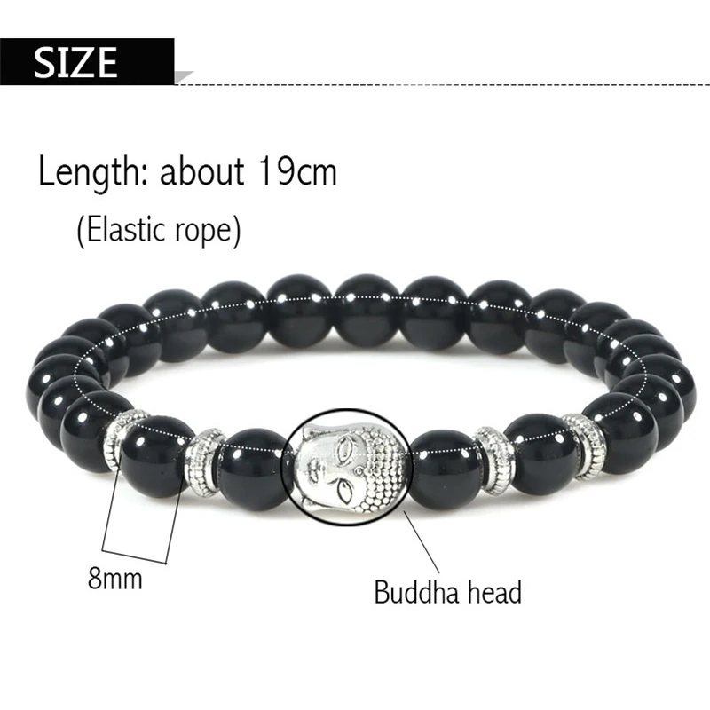 Natural Tiger Eye Black Lava Stone Bracelet for Men Woman Yoga Prayer Beads Buddha Head Charm Bracelets Fashion Jewelry Pulseira stone bead bracelet,natural stone bracelet,beaded bracelet