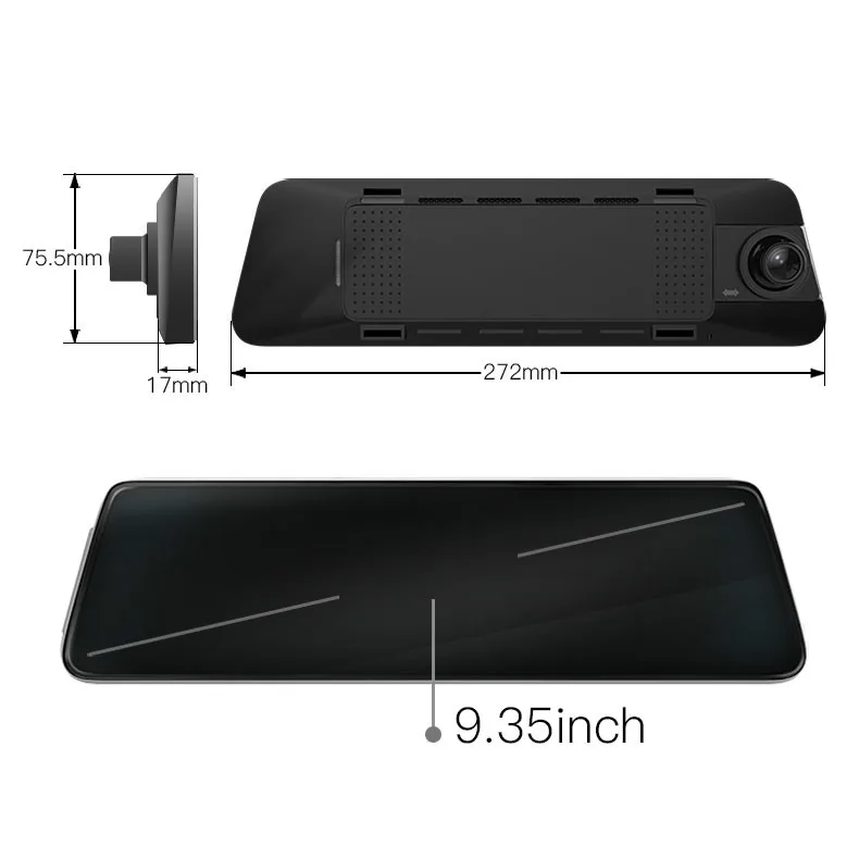 10 ips поток медиа зеркало заднего вида сенсорный экран HD 1080P ночное видение двойной объектив Автомобильный видеорегистратор Камера авто регистратор g-сенсор