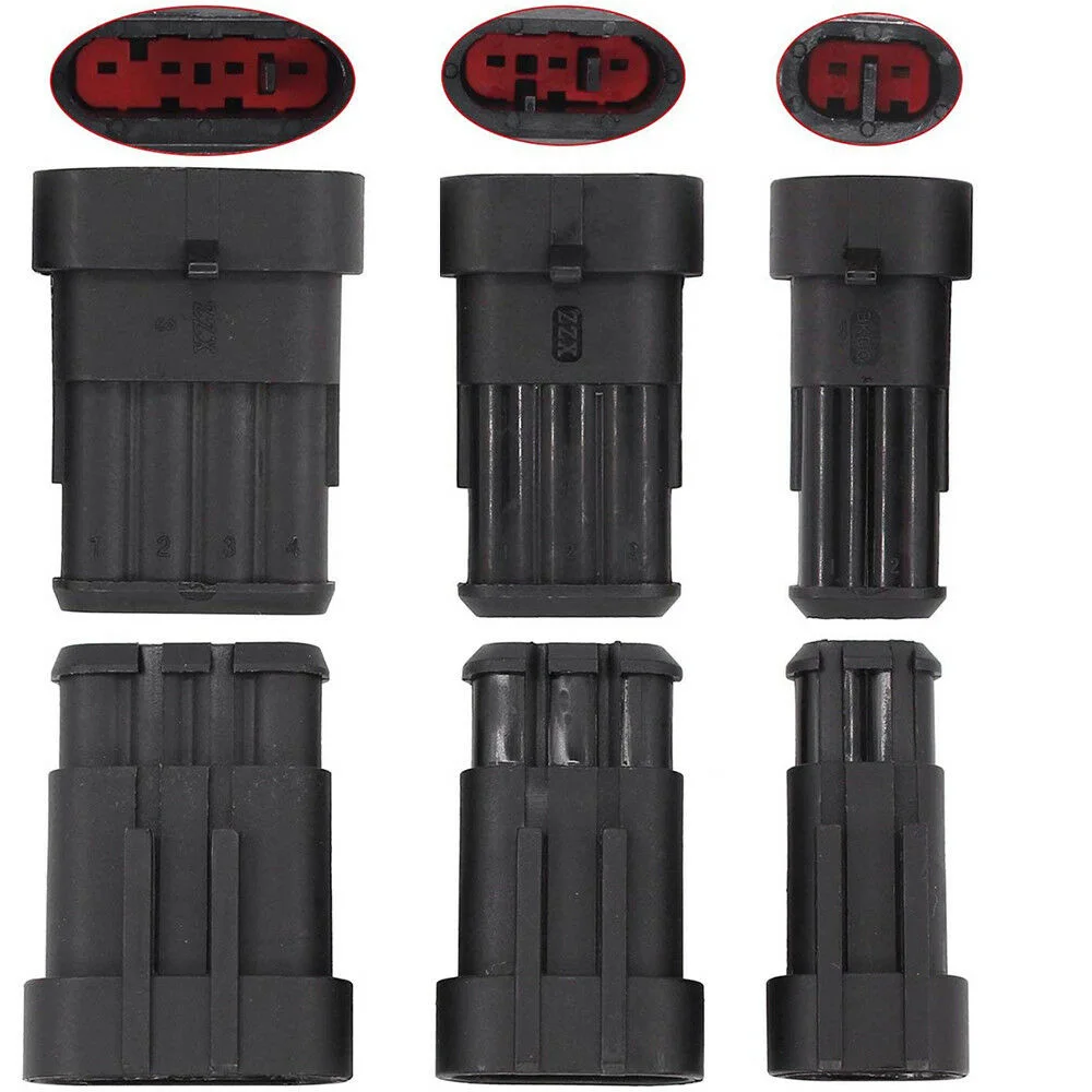 

300V 12 A 15 Sets 2+3+4 Pins Way Car Auto Sealed Waterproof Electrical Wire Connector Plug For Cars, Motorcycle, Trucks