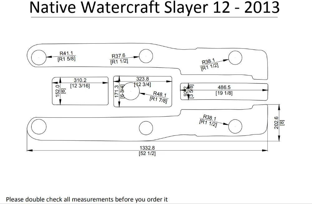 2013 NIC водное ремесло Slayer 12 Каяк Лодка EVA настил КОВРИКИ НАБОР 1/4"