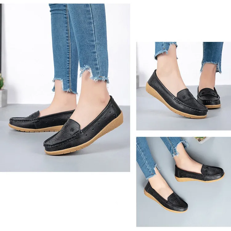 AH 203-New Cut Outs Summer Women's Flats Shoes Breathable Hole Woman Loafers-16