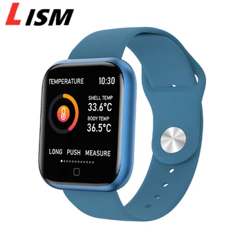 

Lism Newest Body Temperature Women Man Smart Watch Weather Reminder Sport Smartwatch Heart Rate Tracker Clock Wristband