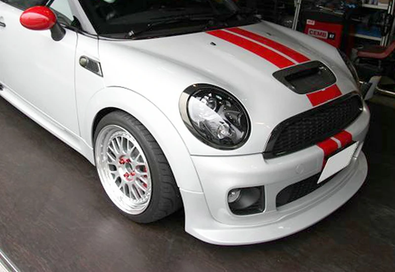 Для Mini Cooper R56 JCW Mon стекловолокно передняя губа FRP стекловолокно бампер разветвитель(для JCW MC после переднего бампера