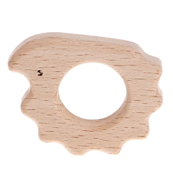 

Baby Interesting Baby Handmade Natural Wooden Teether Teething Hedgehog Pendant Shower Toys DIY Gift Drop Shipping Support