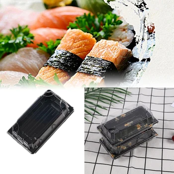 

50/100pcs Disposable Sushi Box Packaging Boxes Food Containers Packing Box Fruit Cake Take Out Container Rectangle Takeout Box