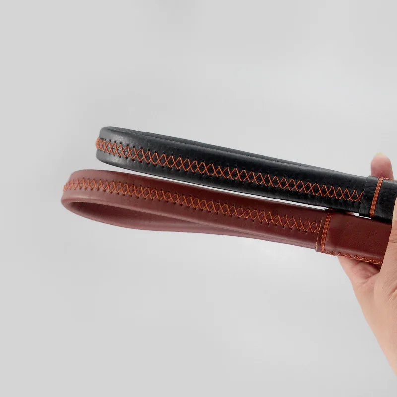 Мягкий короткий кожаный поводок для собак Лабрадора самоида золотистого