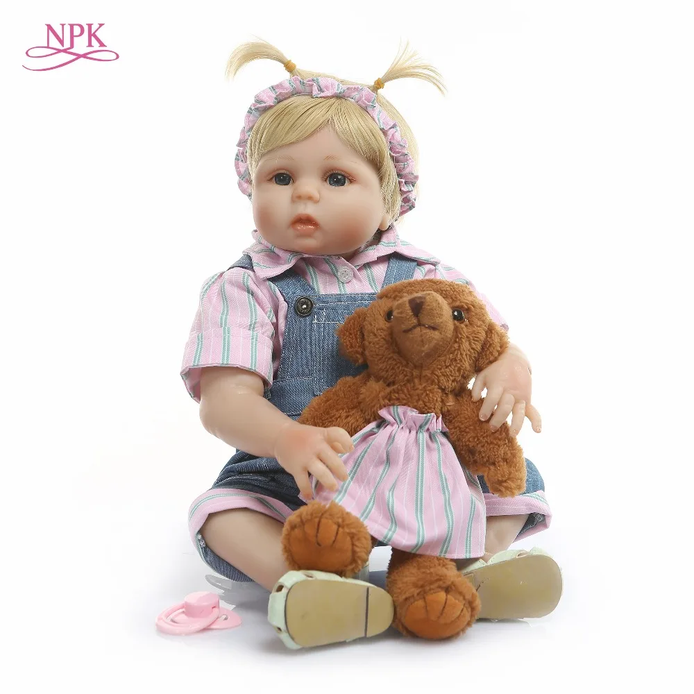 

NPK 48CM Full Body SIlicone Reborn Babies Doll Bath Toy Lifelike Newborn Princess Baby Doll Bonecas Bebes Reborn Menina