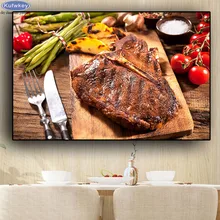 Нож для мяса и вилка 5D DIY Алмазная картина кухни декор полная